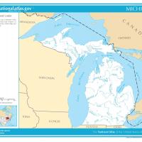US Map- Michigan Rivers and Streams