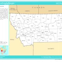 US Map- Montana Counties