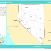 US Map- Nevada Counties