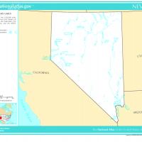 US Map- Nevada Rivers and Streams