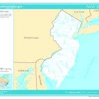US Map- New Jersey Rivers and Streams