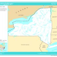 US Map- New York Rivers and Streams