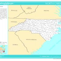 US Map- North Carolina Counties