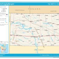 US Map- North Dakota General Reference