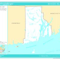 US Map- Rhode Island Rivers and Streams