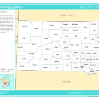 US Map- South Dakota Counties