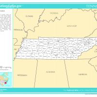 US Map- Tennessee Counties