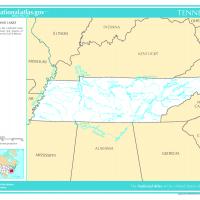 US Map- Tennessee Rivers and Streams