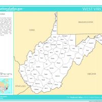 US Map- West Virginia Counties