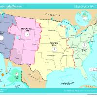 US Map-Time Zone