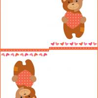 Valentine Bear with Dotted Heart