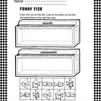 Vowel and Consonant Fish Worksheet