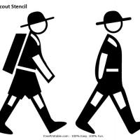 Walking Cub Scout Stencil