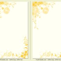 Elegant Yellow Floral Border Notepad